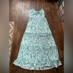 NoBo Long Flower Pattern Spaghetti Strap Dress Size LG 11/13